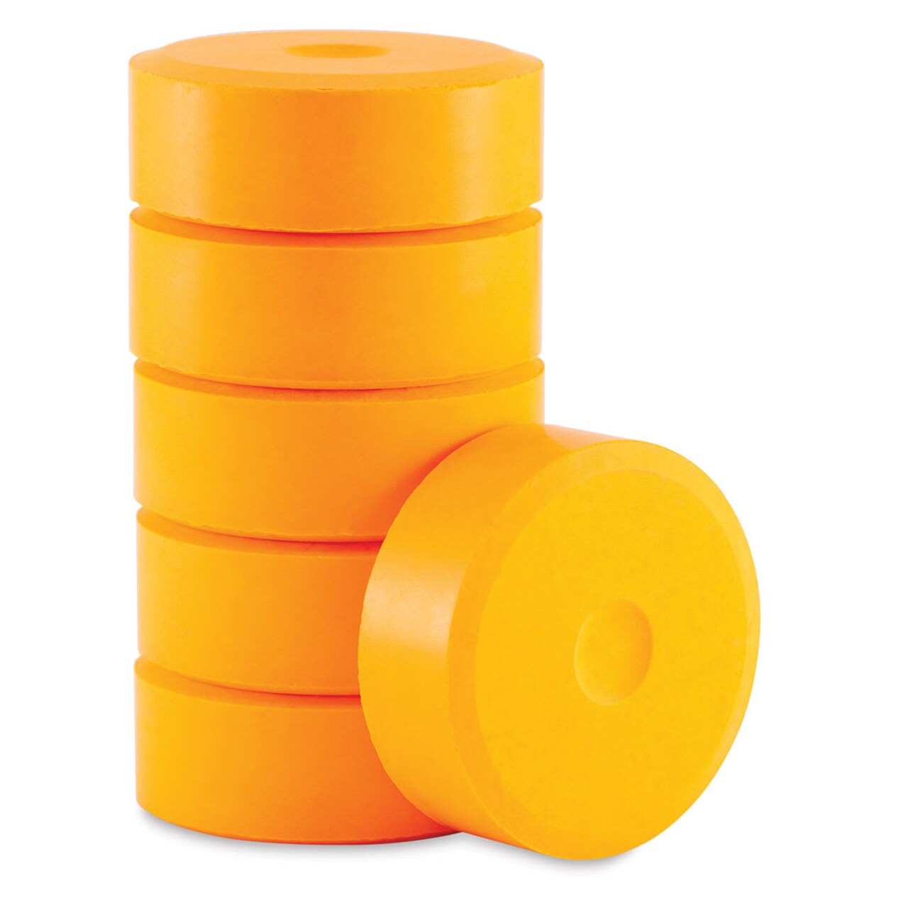 Richeson Tempera Cakes - Fluorescent Orange, Pkg of 6, Small Cakes